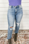 The Handy's - High Rise Crop Flare Jeans