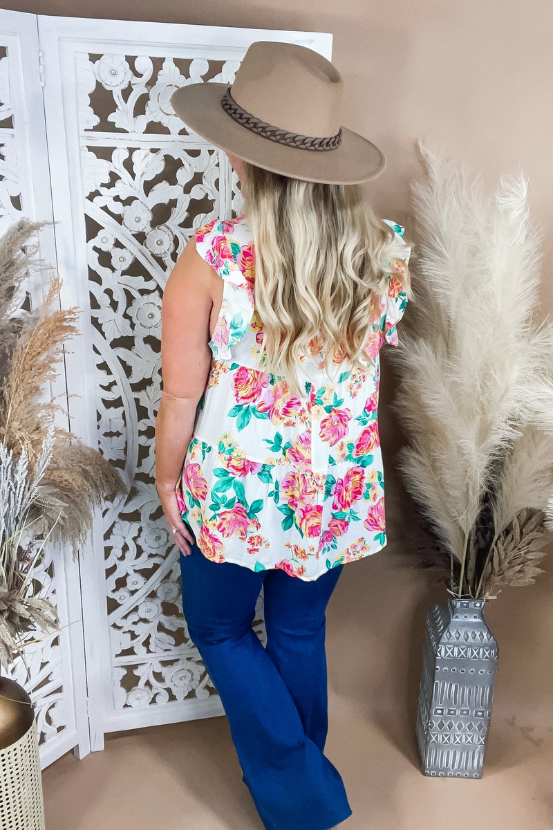 Tiered Baby Doll Floral Top