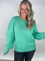 Jade Oversized Basic Solid Sweater Knit Top