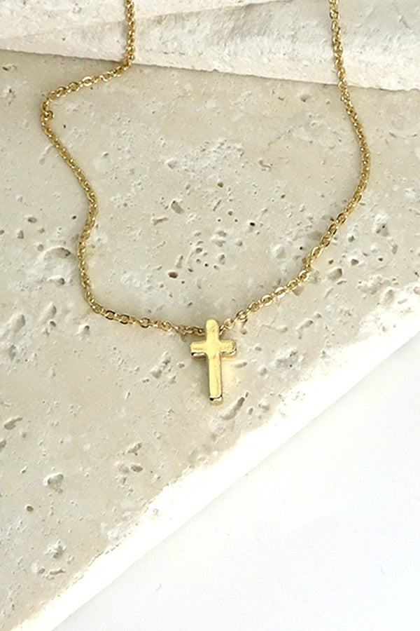 Classic Mini Cross Necklace - Gold & Silver