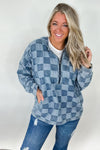 Checkmate Denim Half-Zip Hoodie