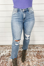 The Handy's - High Rise Crop Flare Jeans