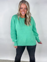 Jade Oversized Basic Solid Sweater Knit Top