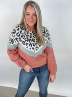 Spotted In Style - Leopard Print Sweater