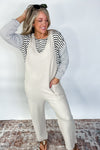 Mineral Washed Lounge Jumpsuit - Natural