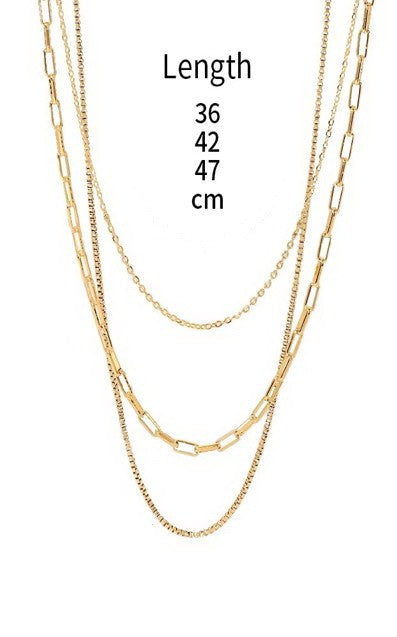 18K Stainless Steel Tarnish Free Layered Necklace