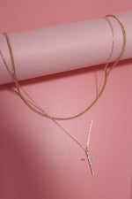 Double Layer Cross Necklace