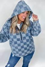 Checkmate Denim Half-Zip Hoodie