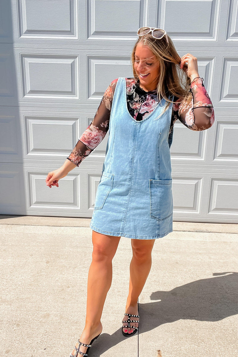 Denim Overall Dress Proverbs Boutique Denim Overall Dress Proverbs Boutique