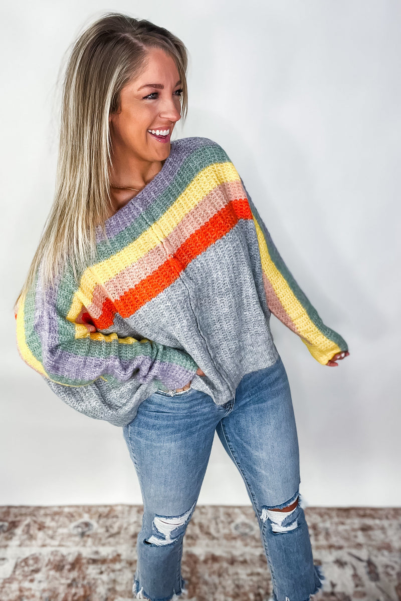 I Got Sunshine - Multi-Stripe Sweater