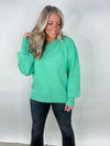 Jade Oversized Basic Solid Sweater Knit Top