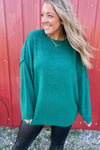 DOORBUSTER - Winter Pine Plush Knit - Hunter Green