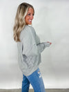 Frosted Cord Sweater - Grey