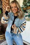 Cider Season - Striped Denim Jacket