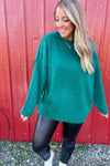 DOORBUSTER - Winter Pine Plush Knit - Hunter Green