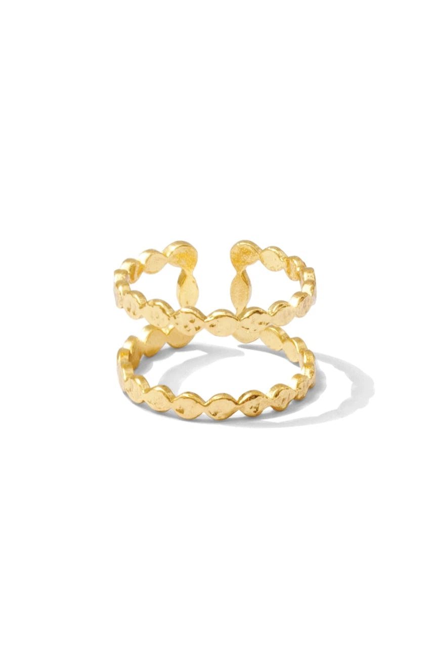 Double Gilded Adjustable Ring