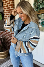 Cider Season - Striped Denim Jacket