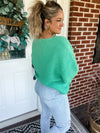 Evergreen Cozy Dolman Sweater - Green