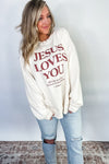 Jesus Loves You - Washed Cream