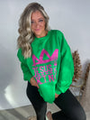 Jesus Is King Kelly Green Sweatshirt