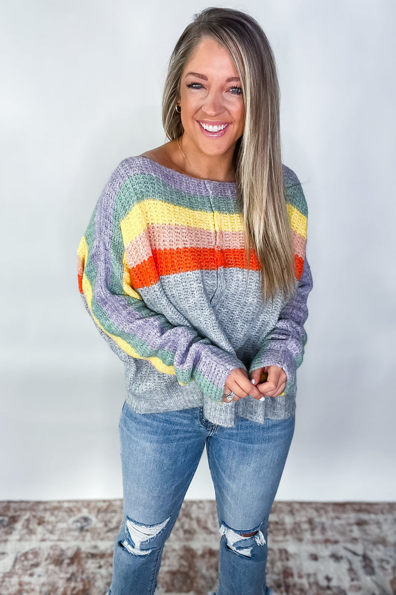 I Got Sunshine - Multi-Stripe Sweater