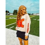 KC Football Crewneck - Sand or Ash