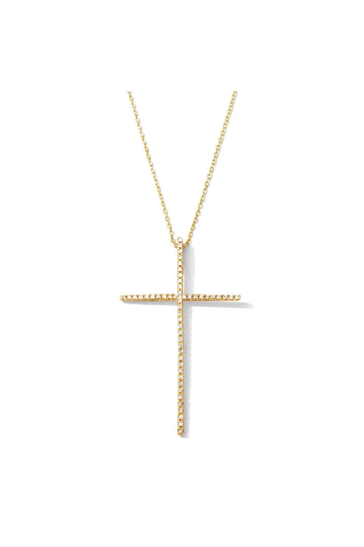 X-Large Cross Necklace - Gold