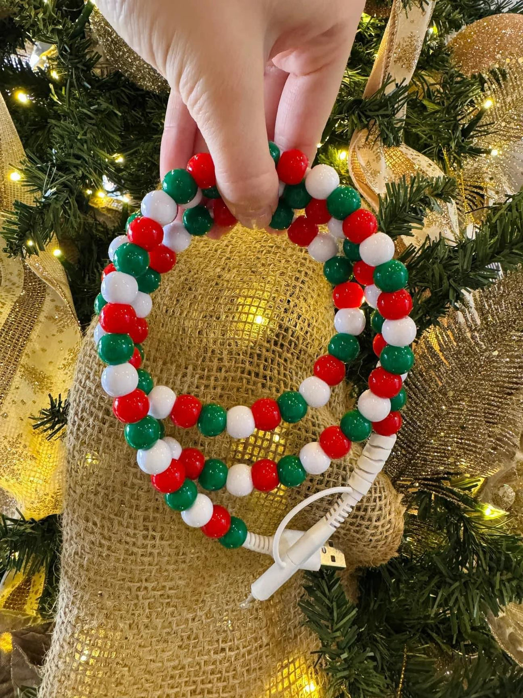 Christmas Beaded Charger