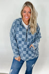 Checkmate Denim Half-Zip Hoodie