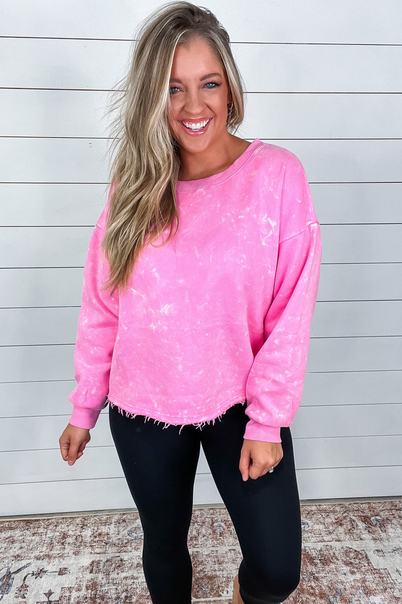 Kali Mineral Wash Sweatshirt - Vintage Pink