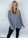 Winter Wonder Waffle Top - Charcoal