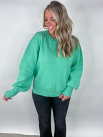 Jade Oversized Basic Solid Sweater Knit Top