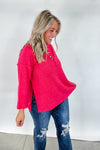 Hacci Henley Sweater - Magenta