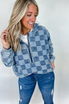 Checkmate Denim Half-Zip Hoodie