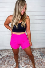 Stretchy Woven Shorts - {Black, Highlight Yellow, Pink}