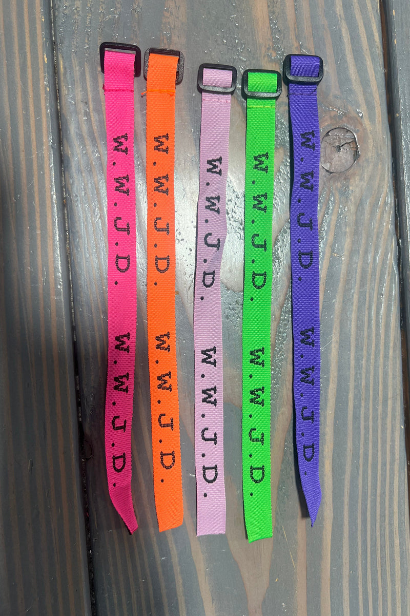 WWJD Old School Neon Bracelets