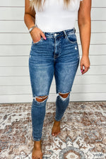 The Brooke's - High Rise Knee Distressed Skinny Jeans
