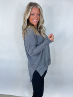 Winter Wonder Waffle Top - Charcoal