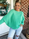 Evergreen Cozy Dolman Sweater - Green