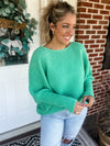 Evergreen Cozy Dolman Sweater - Green