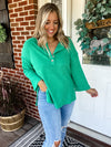 Hacci Henley Sweater - Green