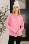 Nice to Each Other Raglan Sleeve Top in Fuchsia