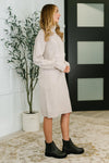 Personal Assistant Turtleneck Dress in Sand Beige