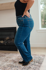 Pippa High Rise Button Fly Straight Jeans