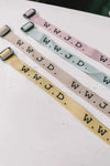 WWJD Old School Pastel Bracelet