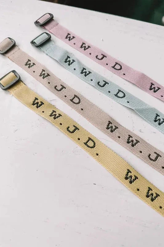 WWJD Old School Pastel Bracelet