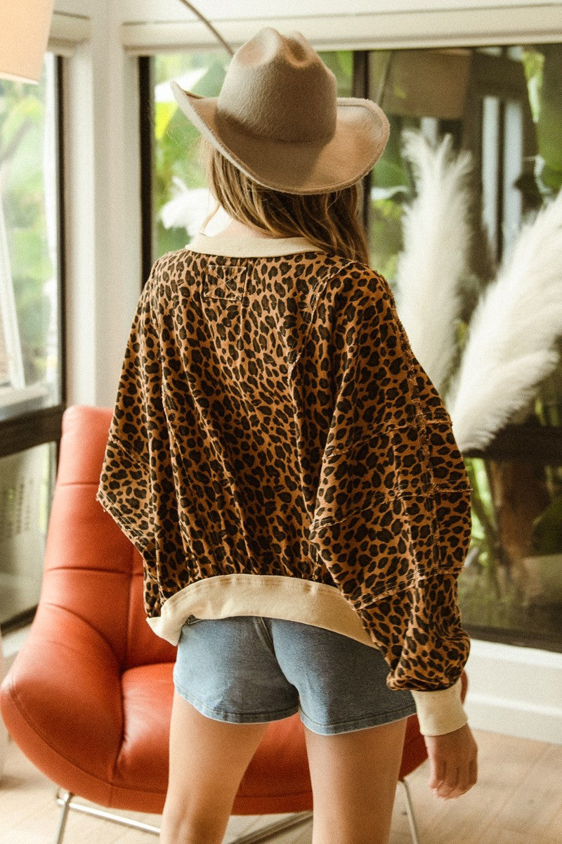 Wild Edge - Leopard Print Pullover