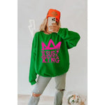 Jesus Is King Kelly Green Sweatshirt