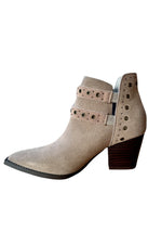 Elsa Leather Ankle Boot in Taupe