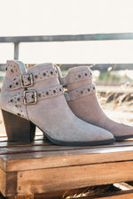 Elsa Leather Ankle Boot in Taupe